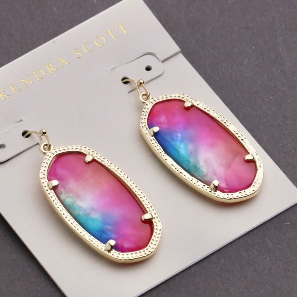 Kendra Scott Danielle Gold Muilti color earrings - Picture 1 of 3